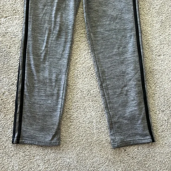 Adidas Boys Heather Gray Workout Pants with Black Accents - Picture 3 of 7